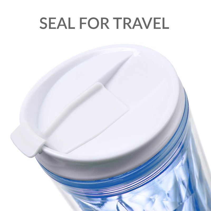 Cupture Crystal Click & Seal Shake Tumbler Cup for Hot or Cold Drinks, 1 Count (Pack of 1), Blue Sapphire,22 ounce - Image 2